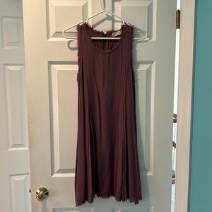 Altar’d State Purple Shift Dress with Frayed Edges